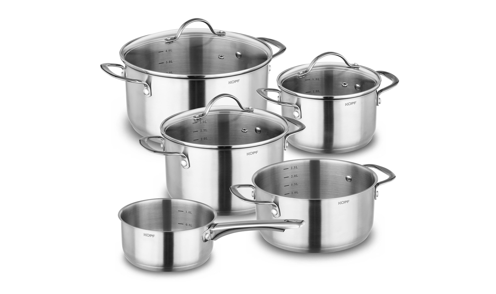KOPF Kochtopfset Clara (8-teilig)